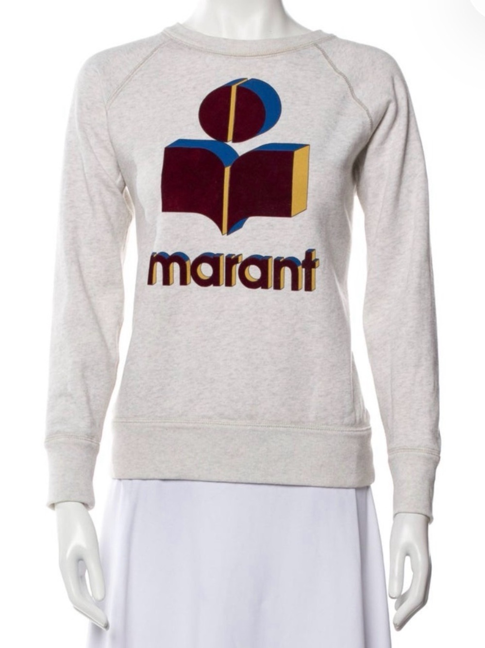Isabel Marant Étoile Grey Graphic Logo Sweatshirt - Size FR 34 (XS)
